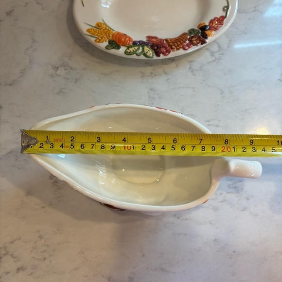 Publix The Pilgrim Pair Thanksgiving Serving Bowl Gravy Boat Platter Dish Plate - Picture 12 of 14